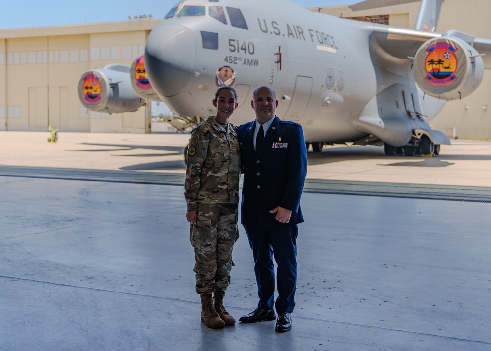 452d Aeromedical Evacuation Squadron Assumption of Command ceremony