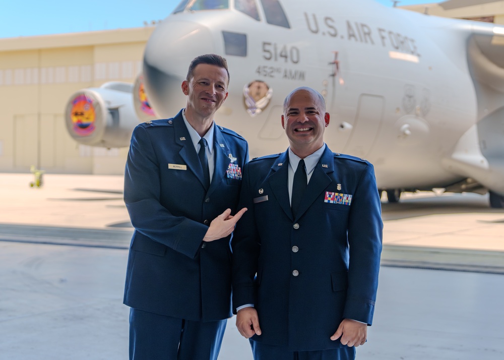 452d Aeromedical Evacuation Squadron Assumption of Command ceremony