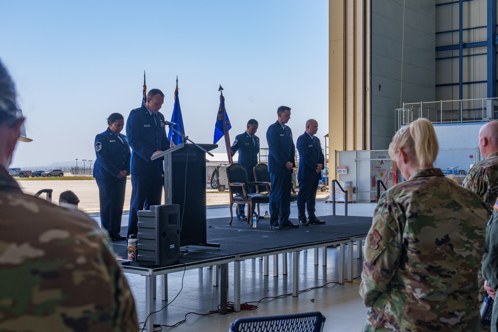 452d Aeromedical Evacuation Squadron Assumption of Command ceremony