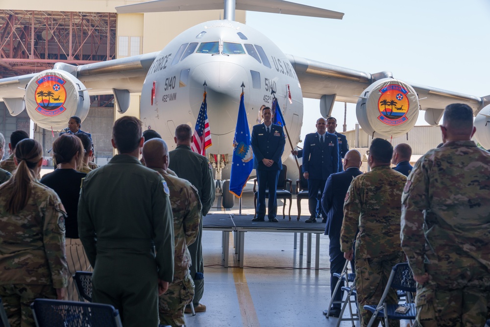 452d Aeromedical Evacuation Squadron Assumption of Command ceremony