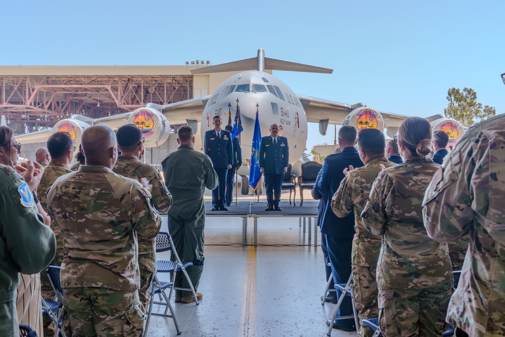 452d Aeromedical Evacuation Squadron Assumption of Command ceremony