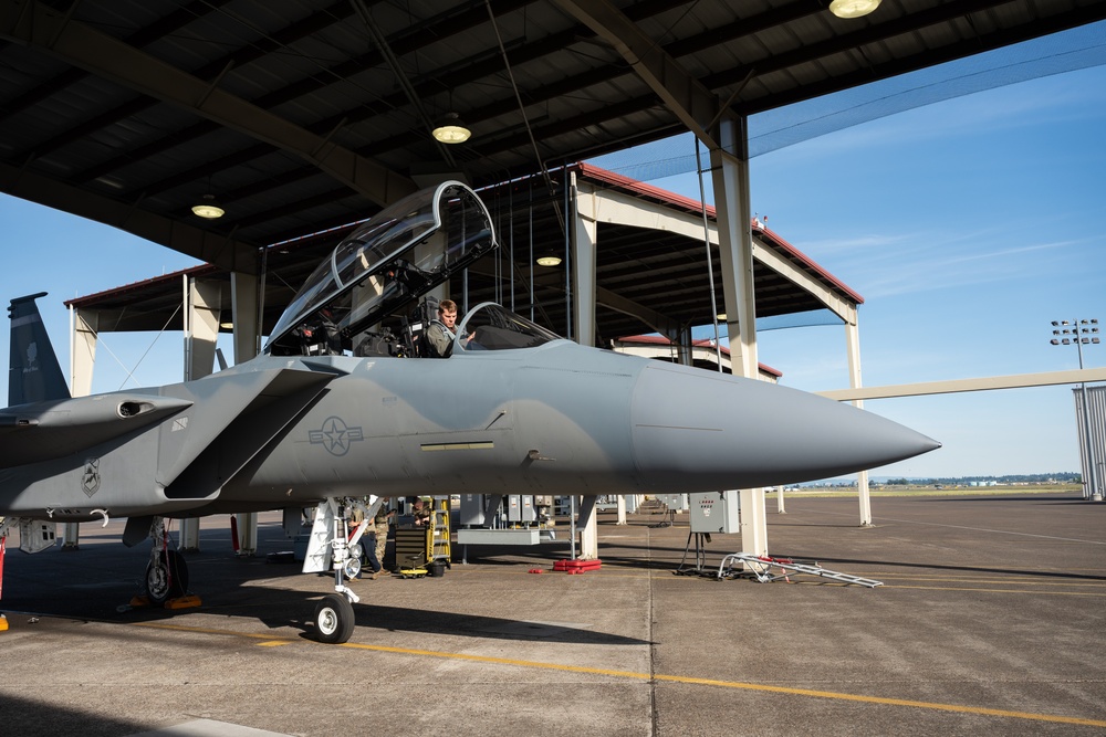 142nd Wing F-15s Prepare for Take-Off