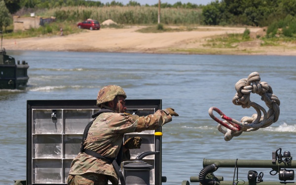 U.S. Soldiers Rehearse Wet Gap Crossings for Saber Guardian 25