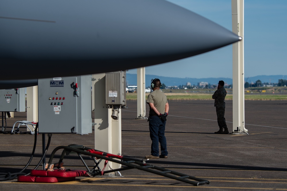 142nd Wing F-15s Prepare for Take-Off