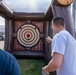 Hitting the Mark: Airmen throw Velcro axes during the 2025 Unite Event at the Nevada Air National Guard Base