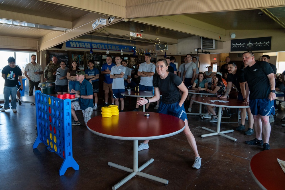 BATTLE OF THE WITS: Airmen compete during the UNITE Event at Nevada Air National Guard Base