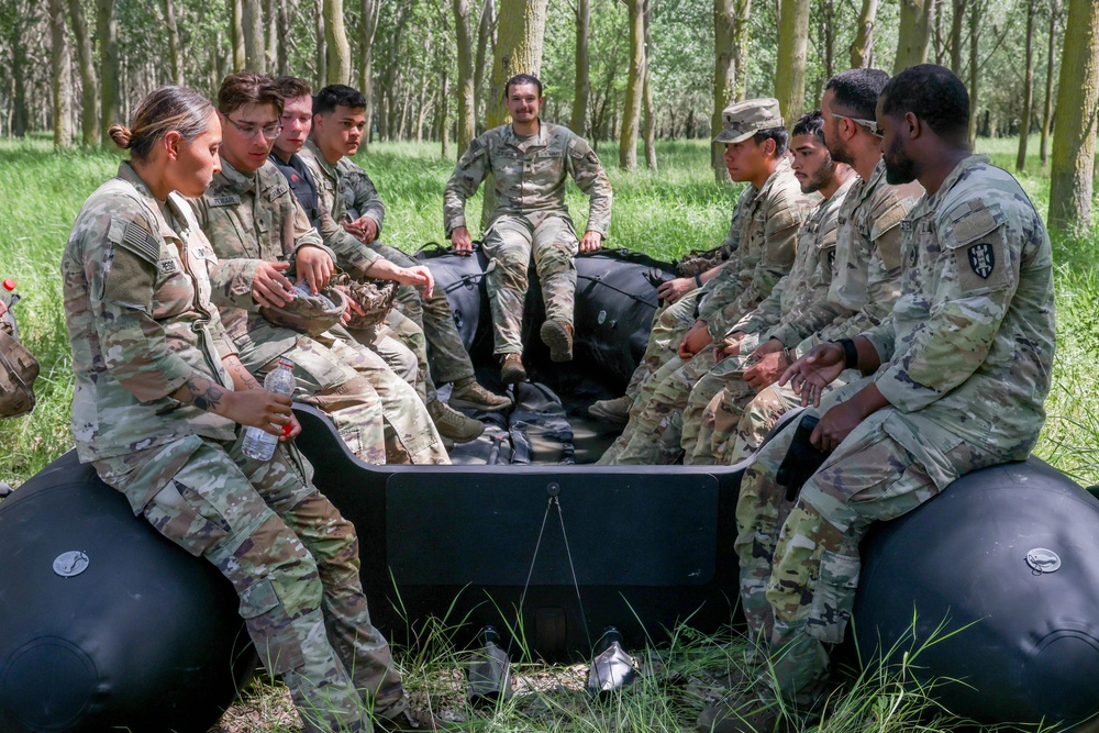 U.S. Soldiers Rehearse Wet Gap Crossings for Saber Guardian 25