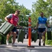 Airmen compete in a relay race during the UNITE Event at Nevada Air National Guard Base