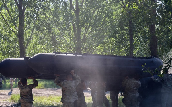 U.S. Soldiers Rehearse Wet Gap Crossings for Saber Guardian 25