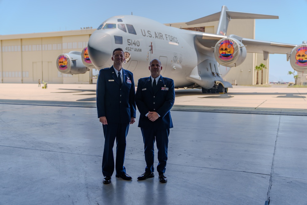 452d Aeromedical Evacuation Squadron Assumption of Command ceremony
