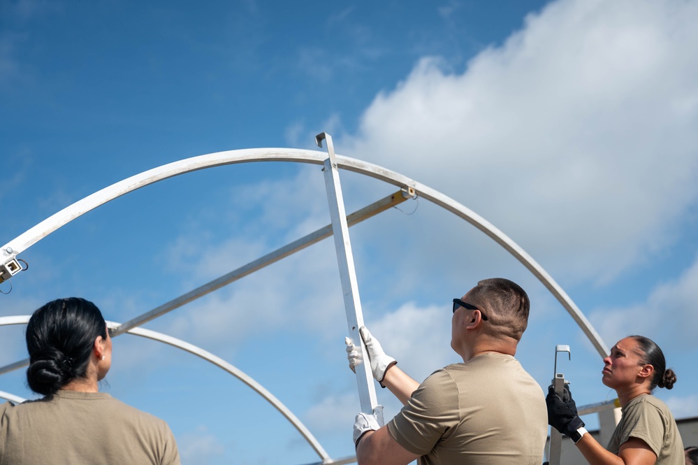 920th ASTS conducts shelter assembly training
