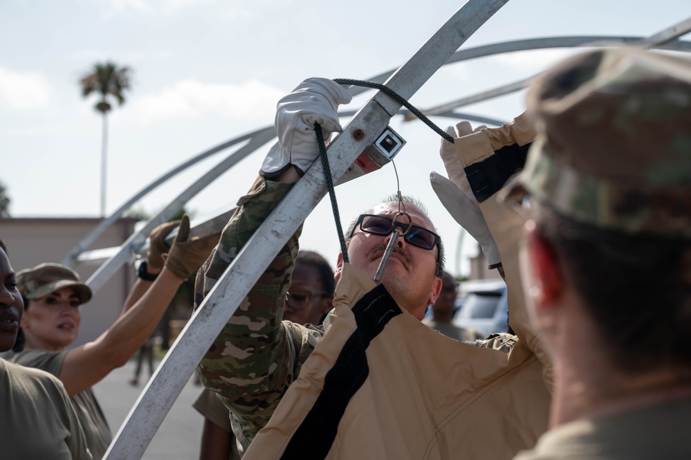 920th ASTS conducts shelter assembly training
