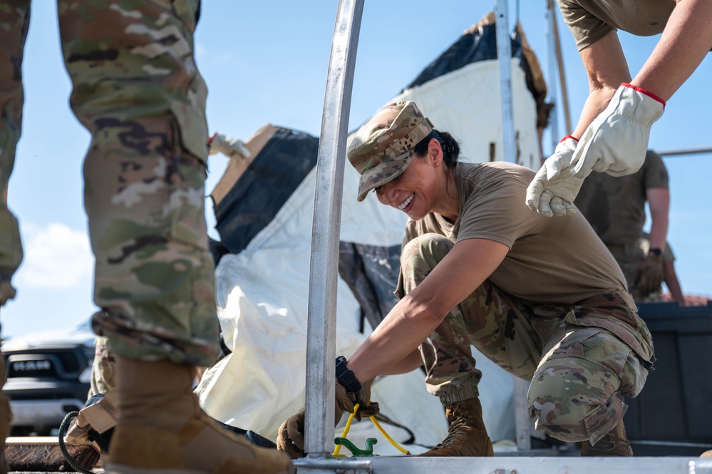 920th ASTS conducts shelter assembly training