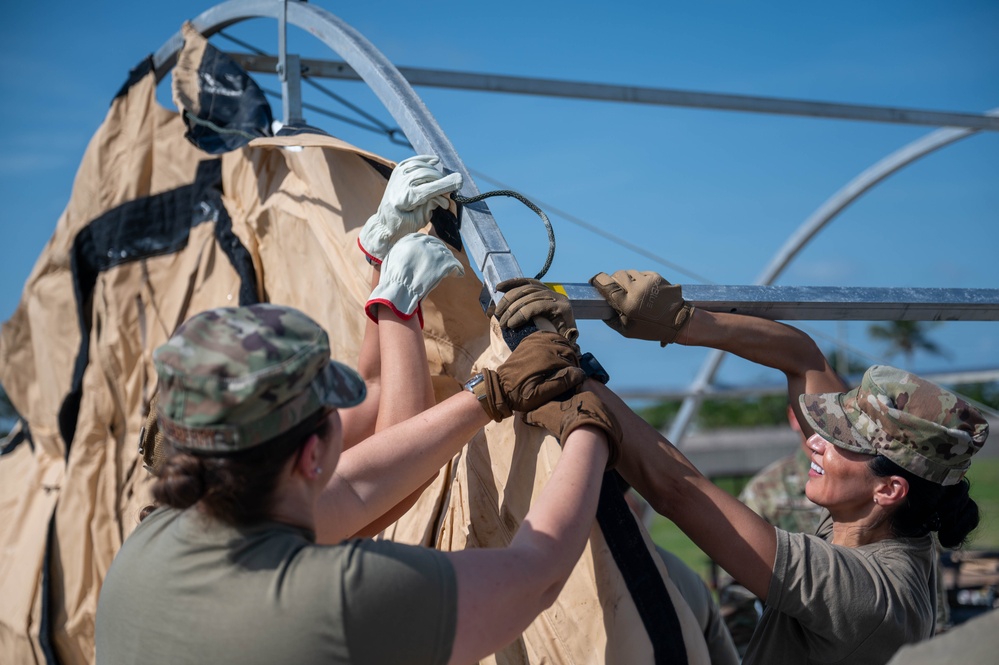 920th ASTS conducts shelter assembly training