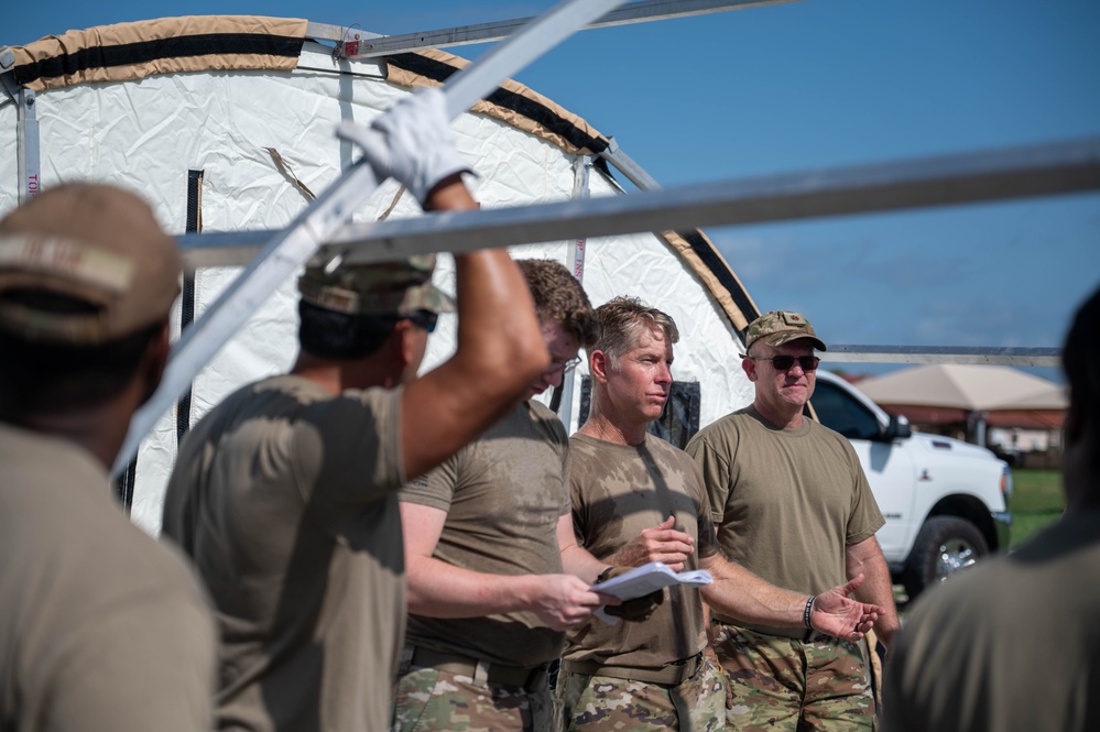 920th ASTS conducts shelter assembly training