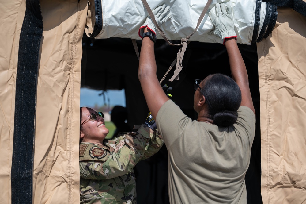 920th ASTS conducts shelter assembly training