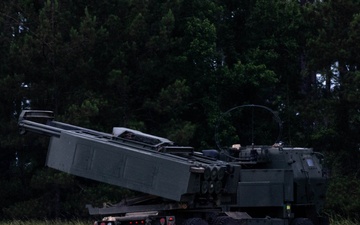 1-181st Field Artillery Regiment fires HIMARS