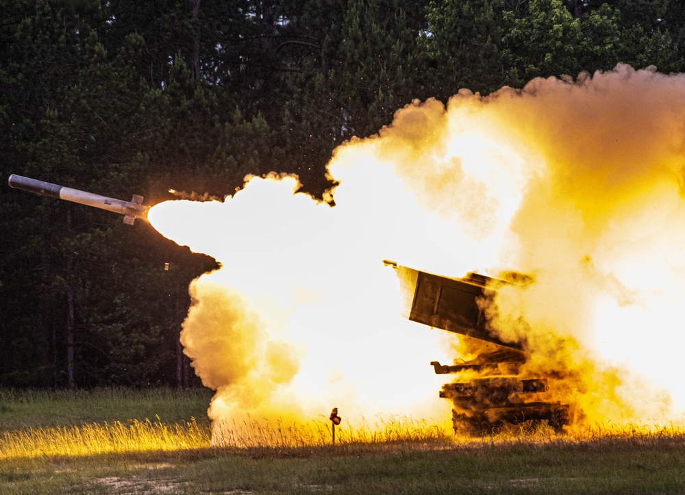 1-181st Field Artillery Regiment fires HIMARS