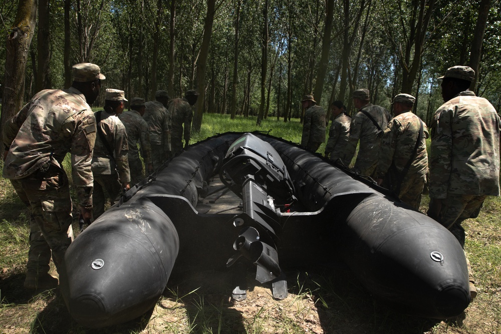 7th Engineer Brigade Conduct Wet Gap Crossing Rehearsal For Saber Guardian 25