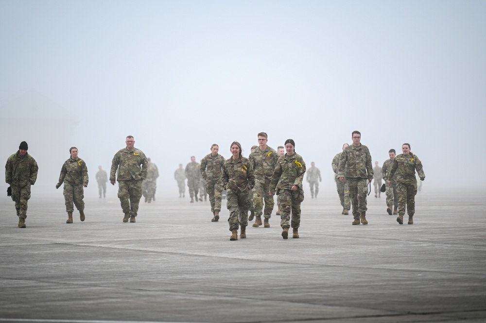 Foggy Morning FOD Walk: 148th Fighter Wing