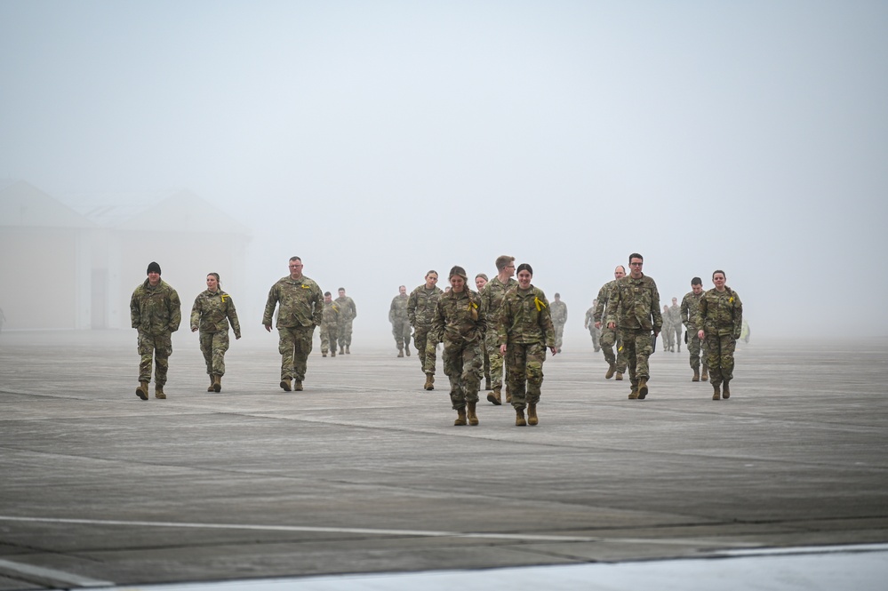 Foggy Morning FOD Walk: 148th Fighter Wing