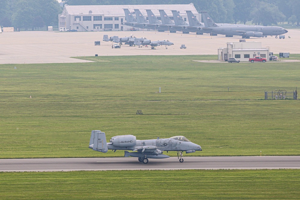 A-10s Return to Selfridge Following Training Mission