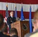 185th Air Refueling Wing Commander Col. Adam Carlson speaks to the unit