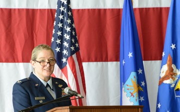 Morrison at the podium