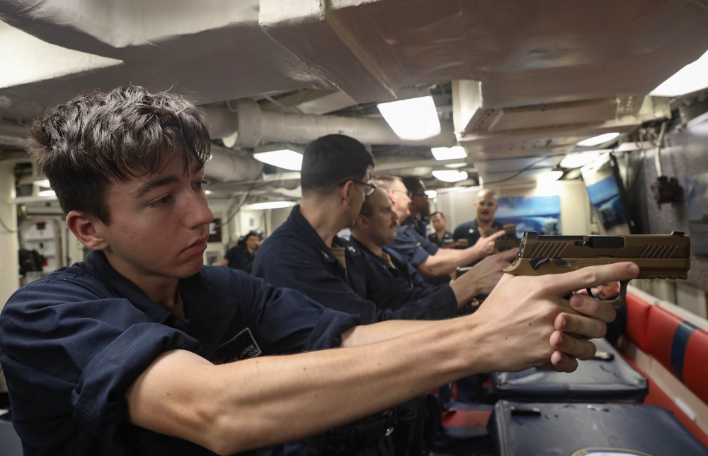 USS Milius conducts operations in the U.S. Central Command area of responsibility as part of the Carl Vinson Carrier Strike Group