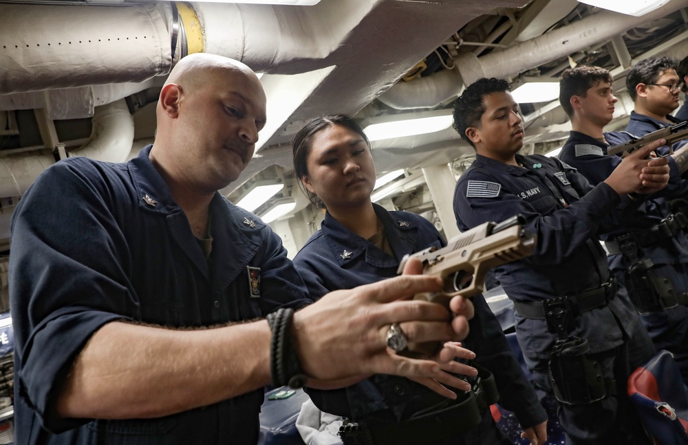 USS Milius conducts operations in the U.S. Central Command area of responsibility as part of the Carl Vinson Carrier Strike Group