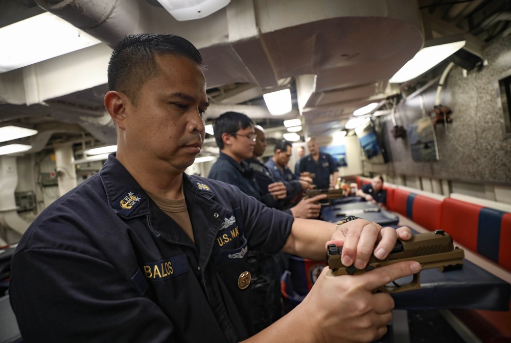 USS Milius conducts operations in the U.S. Central Command area of responsibility as part of the Carl Vinson Carrier Strike Group