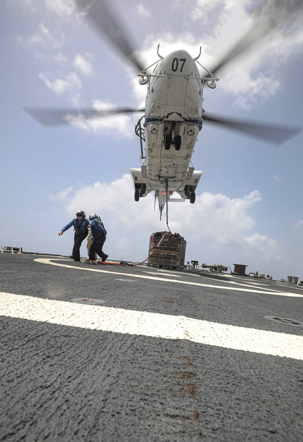 USS Milius conducts operations in the U.S. Central Command area of responsibility as part of the Carl Vinson Carrier Strike Group
