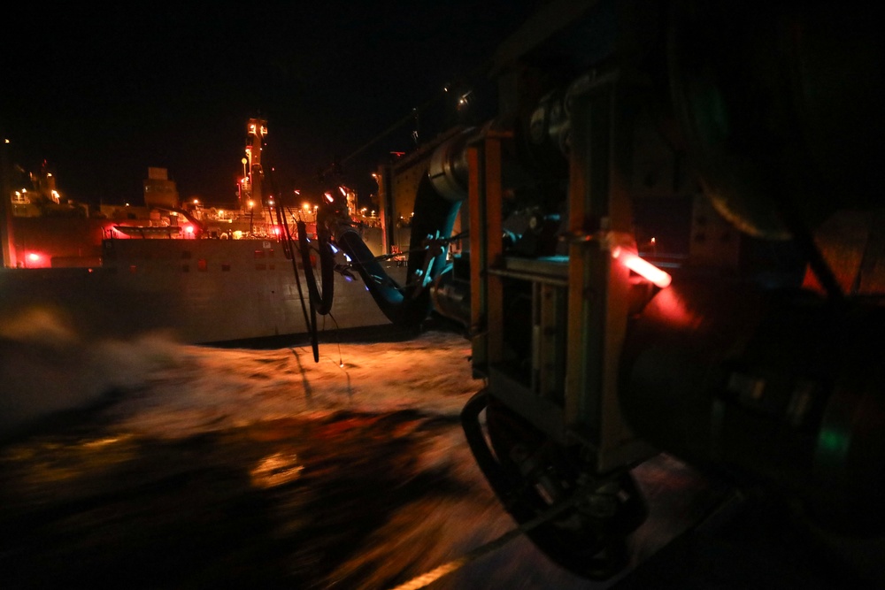 USS Milius conducts operations in the U.S. Central Command area of responsibility as part of the Carl Vinson Carrier Strike Group