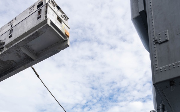 USS America (LHA 6) Conducts Ordnance Handling