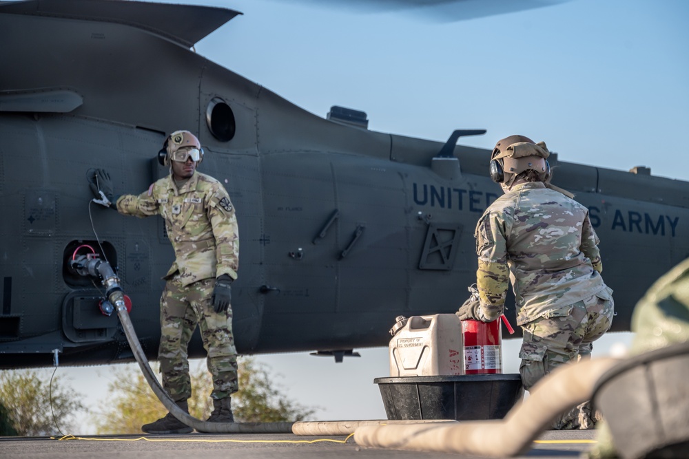 B Co. 2-285th Aviation Regiment Conduct Aerial Gunnery Training