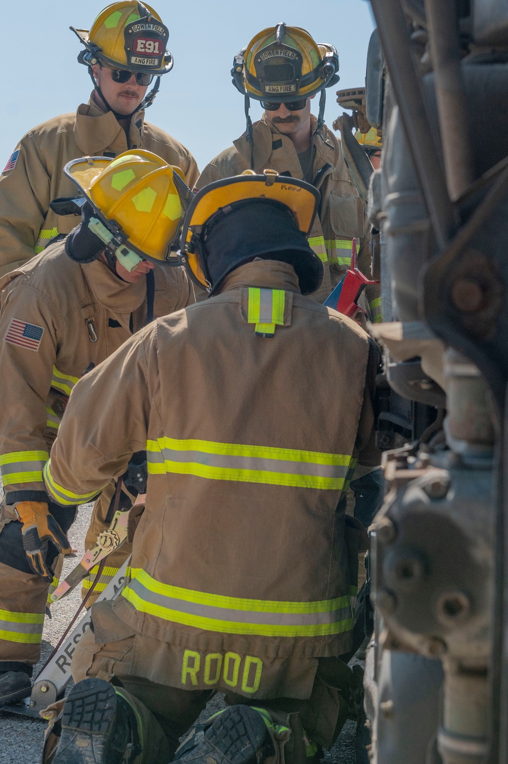 Gowen Fire Participate in Simulated Training Exercise