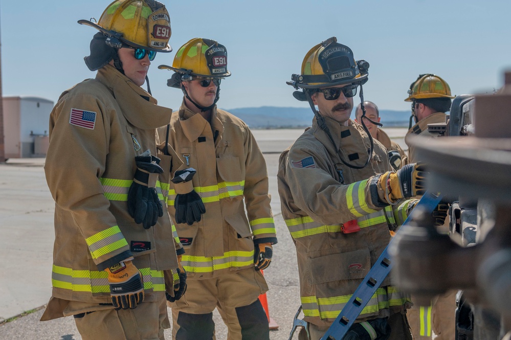 Gowen Fire Participate in Simulated Training Exercise