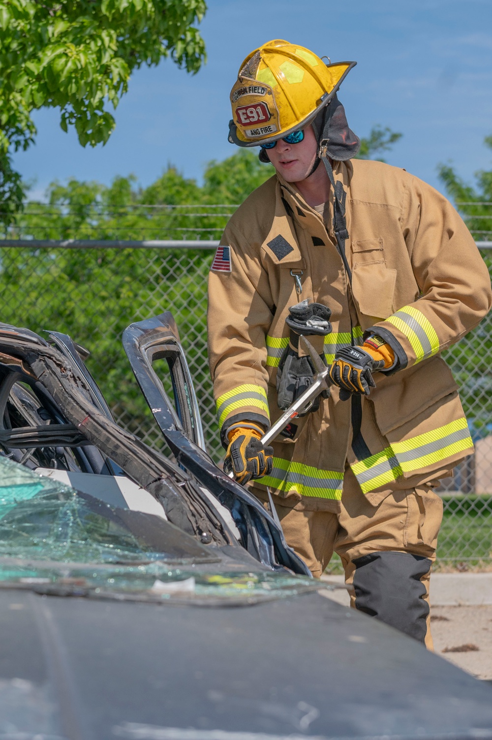 Gowen Fire Participate in Simulated Training Exercise