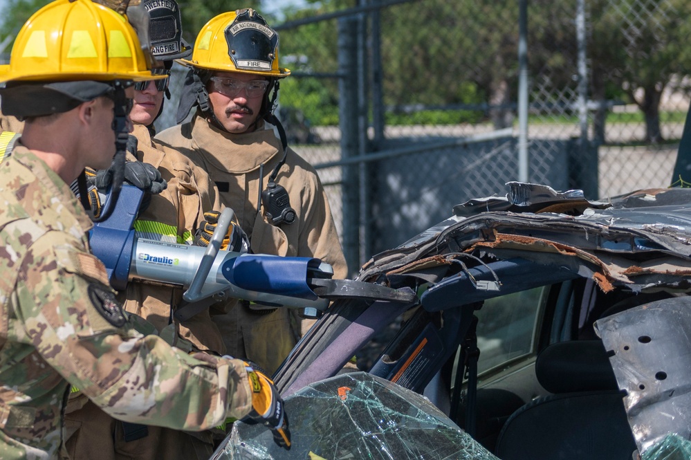 Gowen Fire Participate in Simulated Training Exercise