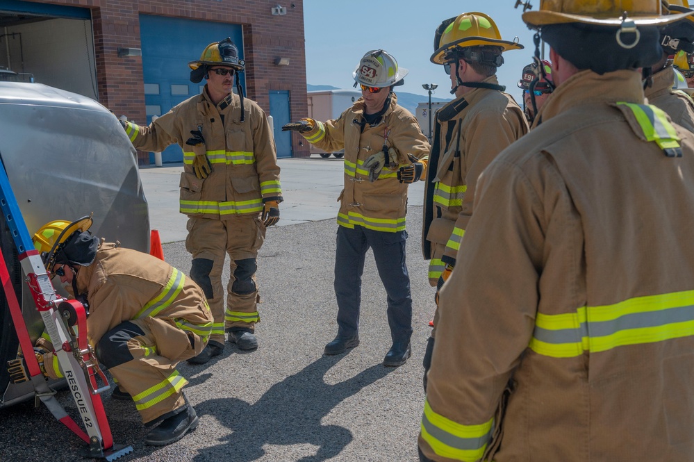 Gowen Fire Participate in Simulated Training Exercise