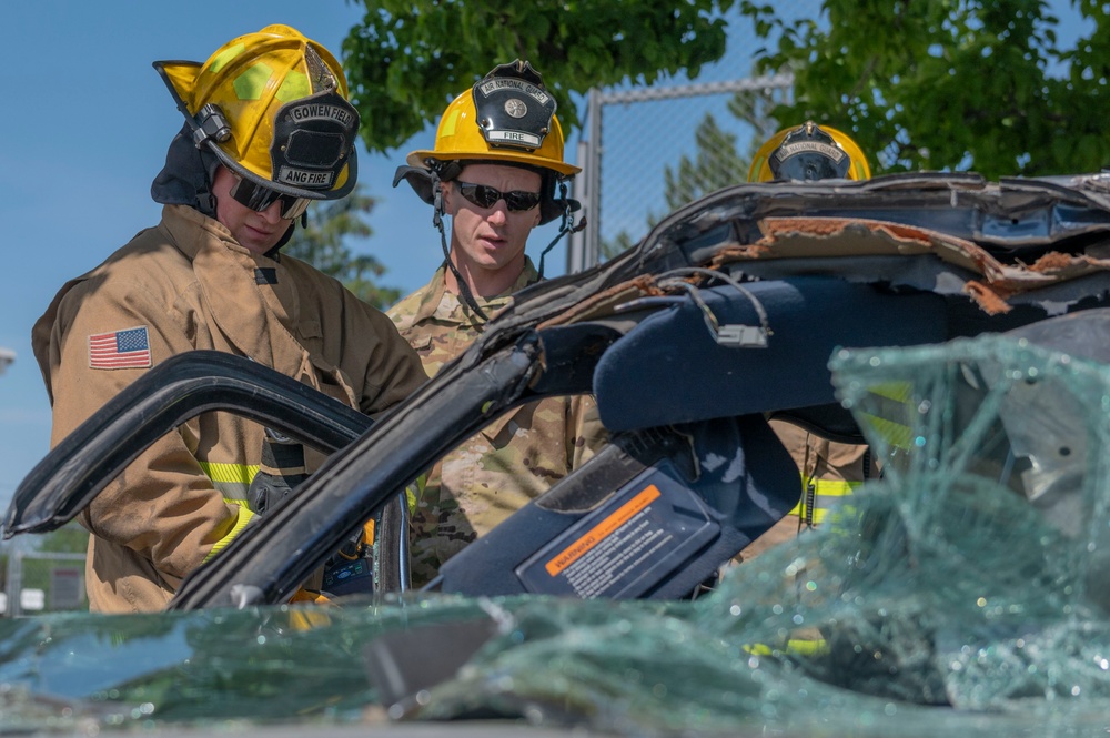 Gowen Fire Participate in Simulated Training Exercise