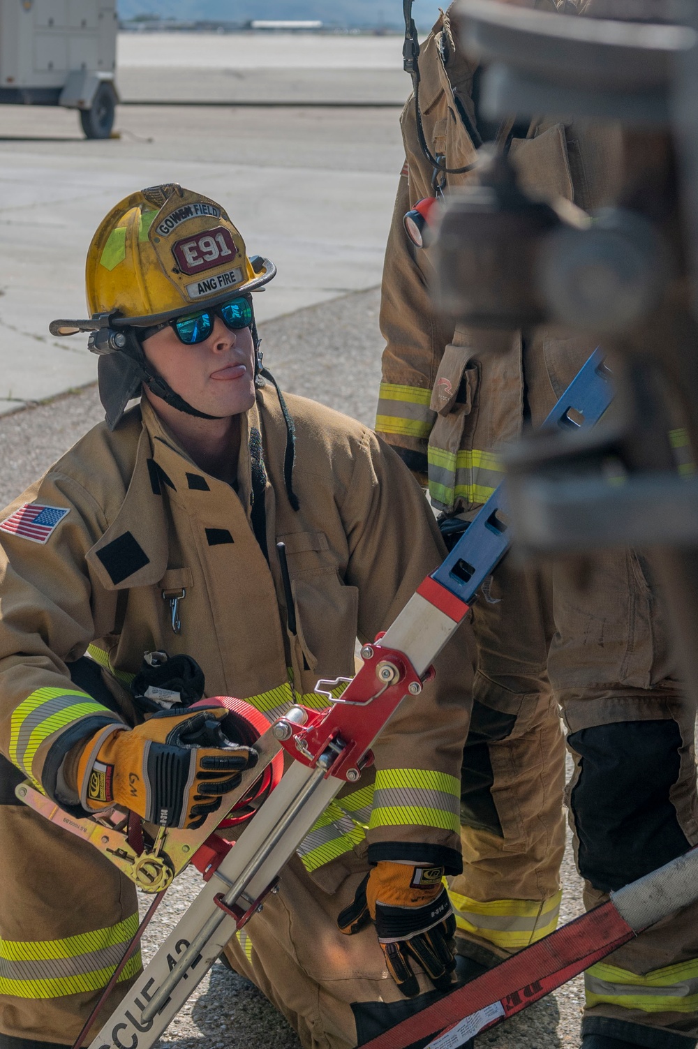 Gowen Fire Participate in Simulated Training Exercise