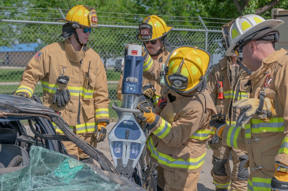 Gowen Fire Participate in Simulated Training Exercise
