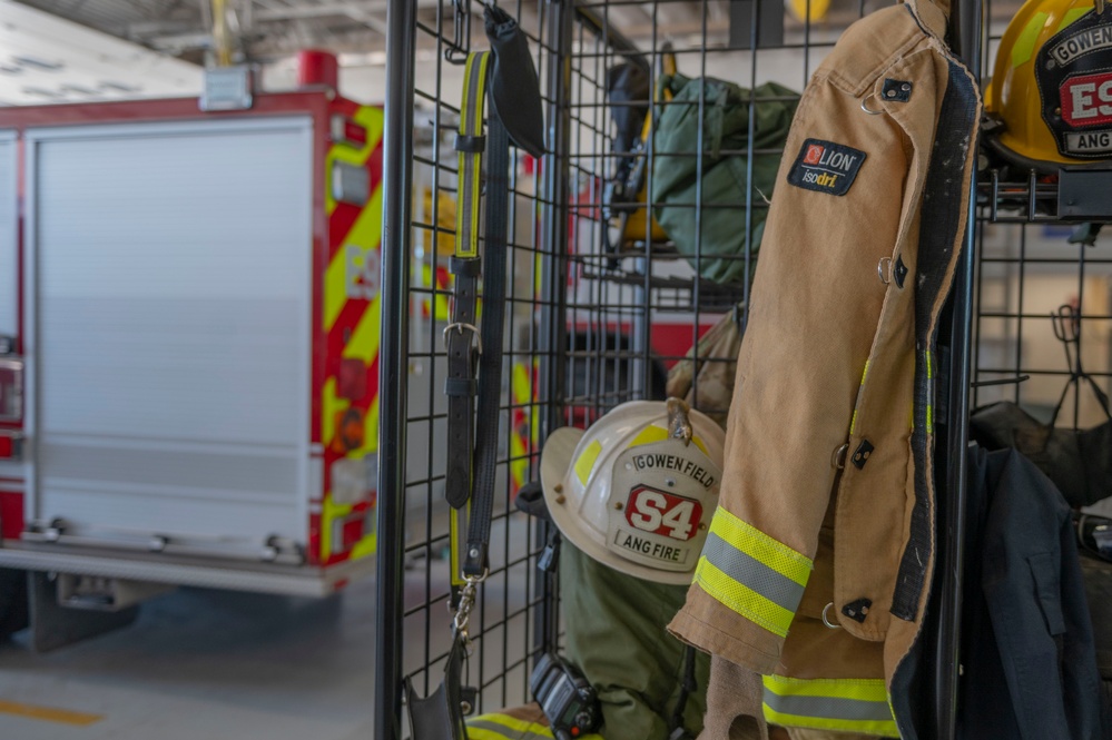 Gowen Fire Participate in Simulated Training Exercise