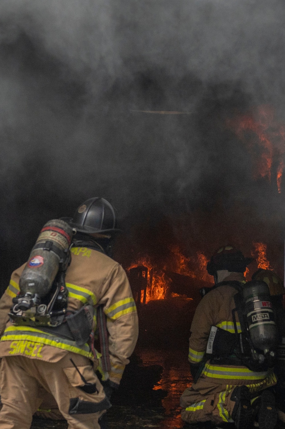 Gowen Fire Participate in Simulated Training Exercise
