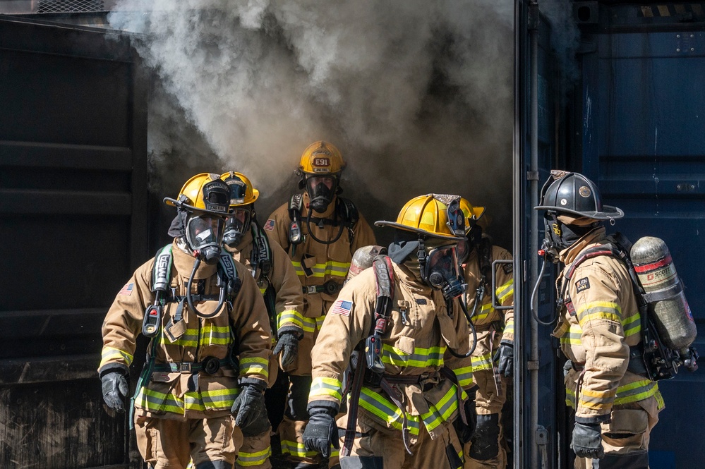 Gowen Fire Participate in Simulated Training Exercise