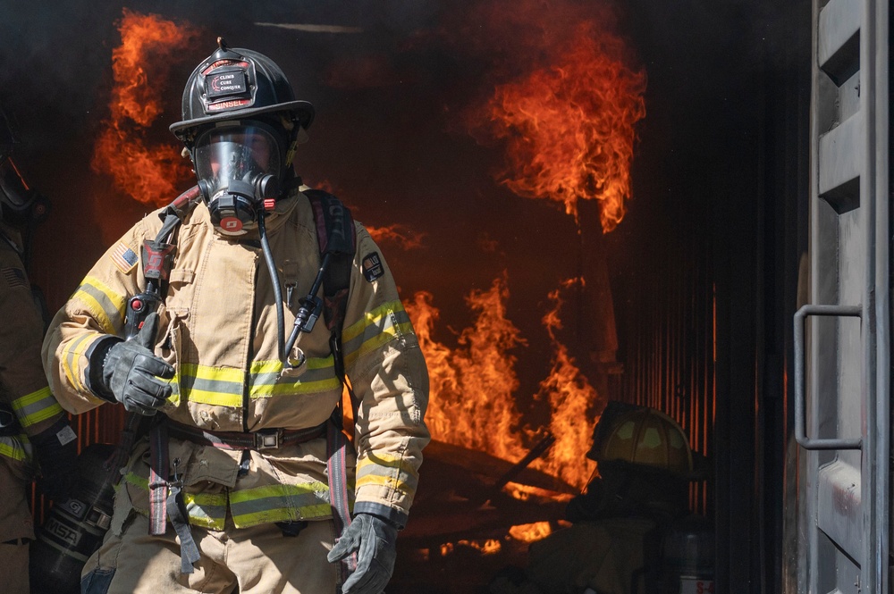 Gowen Fire Participate in Simulated Training Exercise