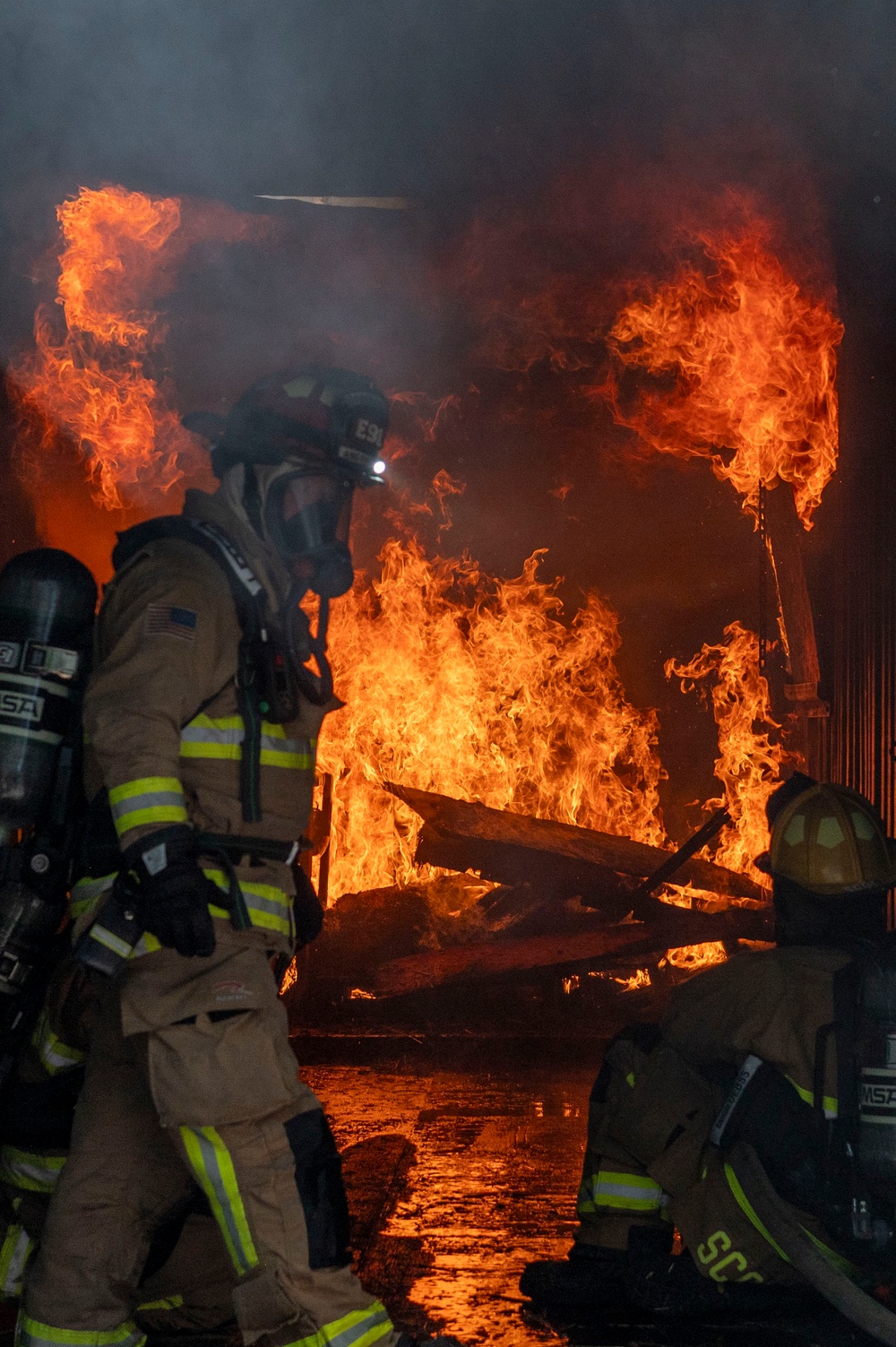 Gowen Fire Participate in Simulated Training Exercise