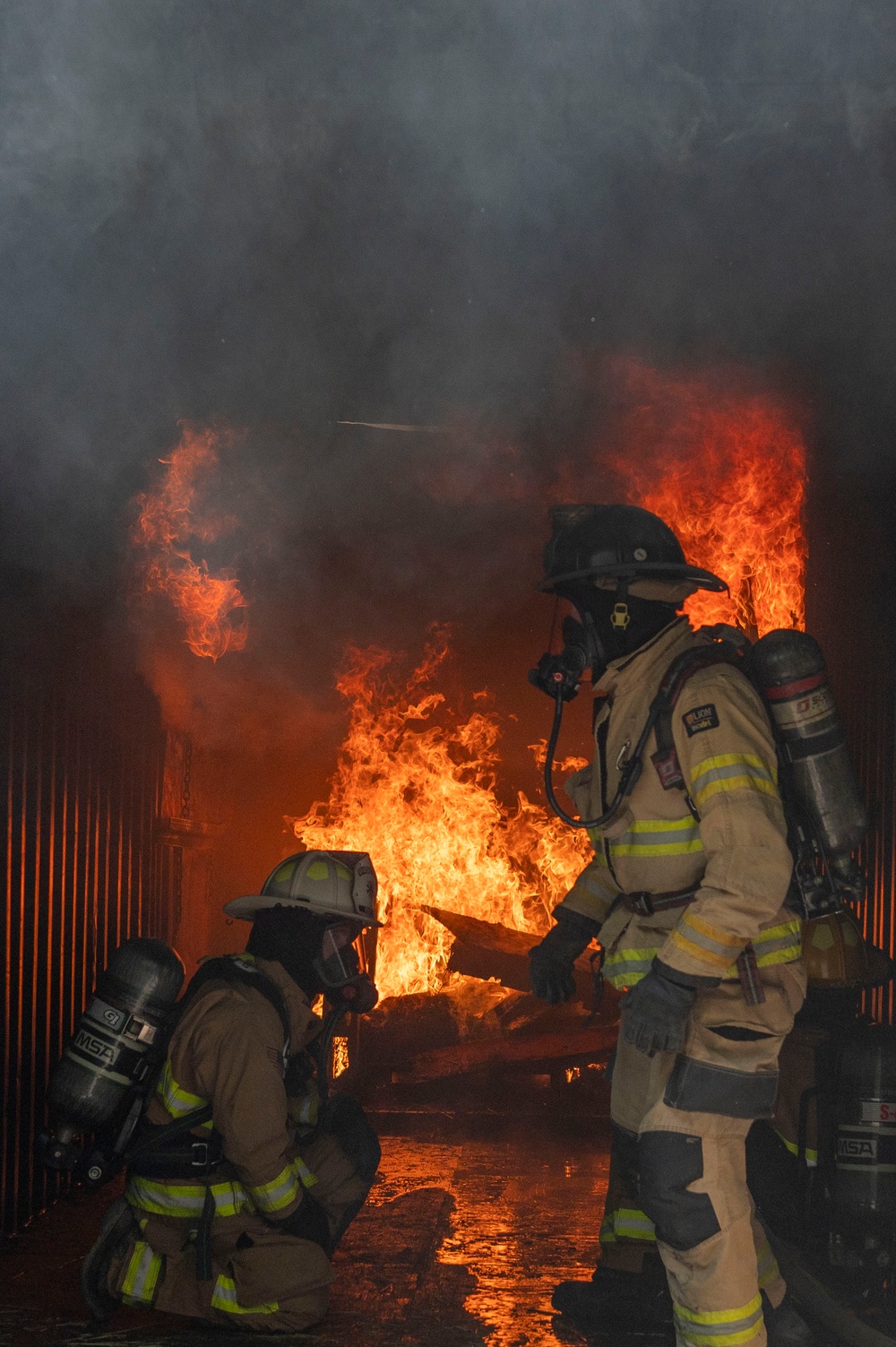 Gowen Fire Participate in Simulated Training Exercise
