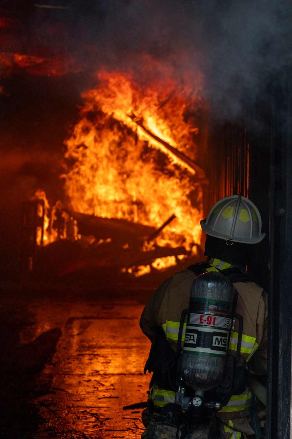 Gowen Fire Participate in Simulated Training Exercise